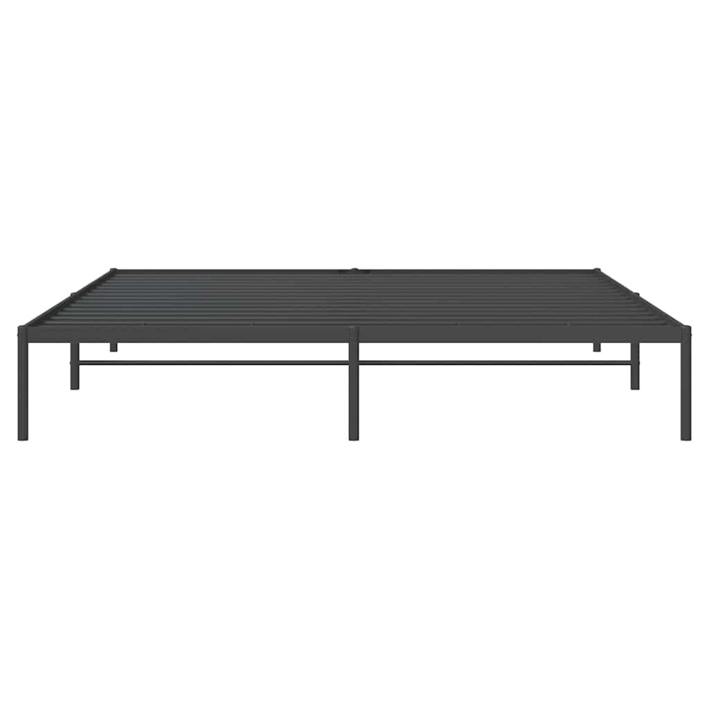 vidaXL Metal Bed Frame without Mattress Black 193x203cm