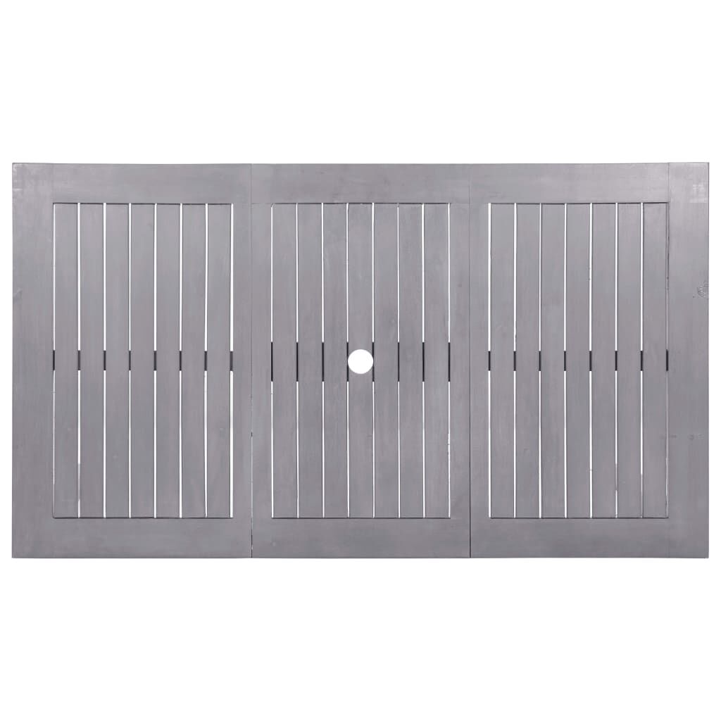 vidaXL 5 Piece Outdoor Dining Set Grey Solid Acacia Wood