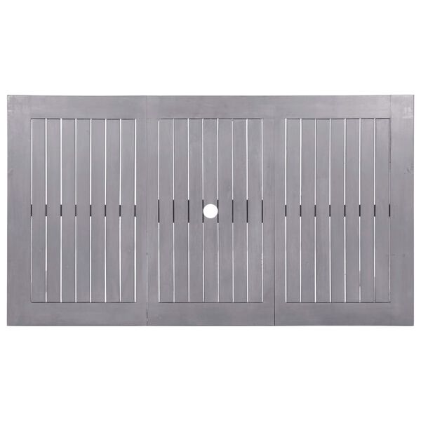 vidaXL 5 Piece Outdoor Dining Set Grey Solid Acacia Wood