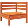 vidaXL Garden Sofa Corner with Cushions Wax Brown Solid Wood Pine