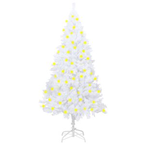 vidaXL Artificial Pre-lit Christmas Tree with Thick Branches White 180 cm