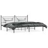 vidaXL Metal Bed Frame without Mattress with Headboard Black 193x203cm
