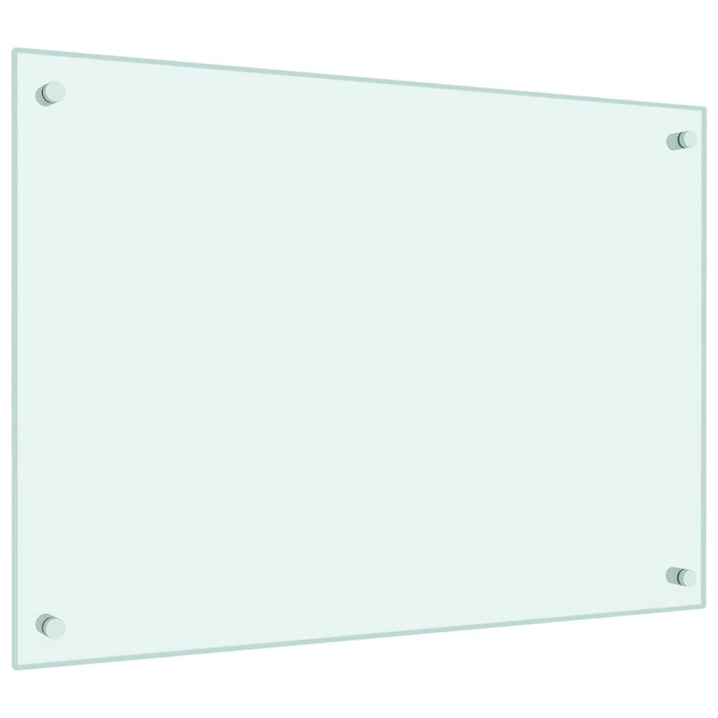 vidaXL Kitchen Backsplashes 2 pcs White 70x50 cm Tempered Glass