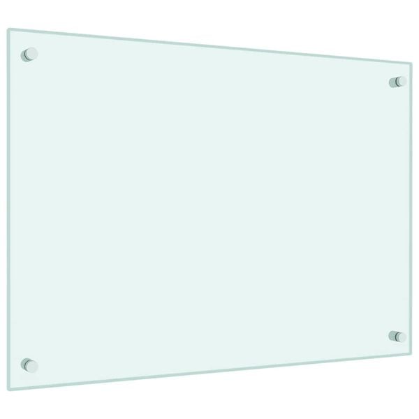 vidaXL Kitchen Backsplashes 2 pcs White 70x50 cm Tempered Glass