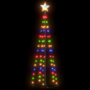 vidaXL Christmas Cone Tree Colourful 84 LEDs Decoration 50x150 cm