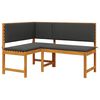 vidaXL Garden Bench Set 4 pcs Brown Solid Acacia Wood