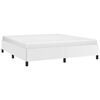 vidaXL Bed Frame without Mattress White 193x203 cm King Faux Leather