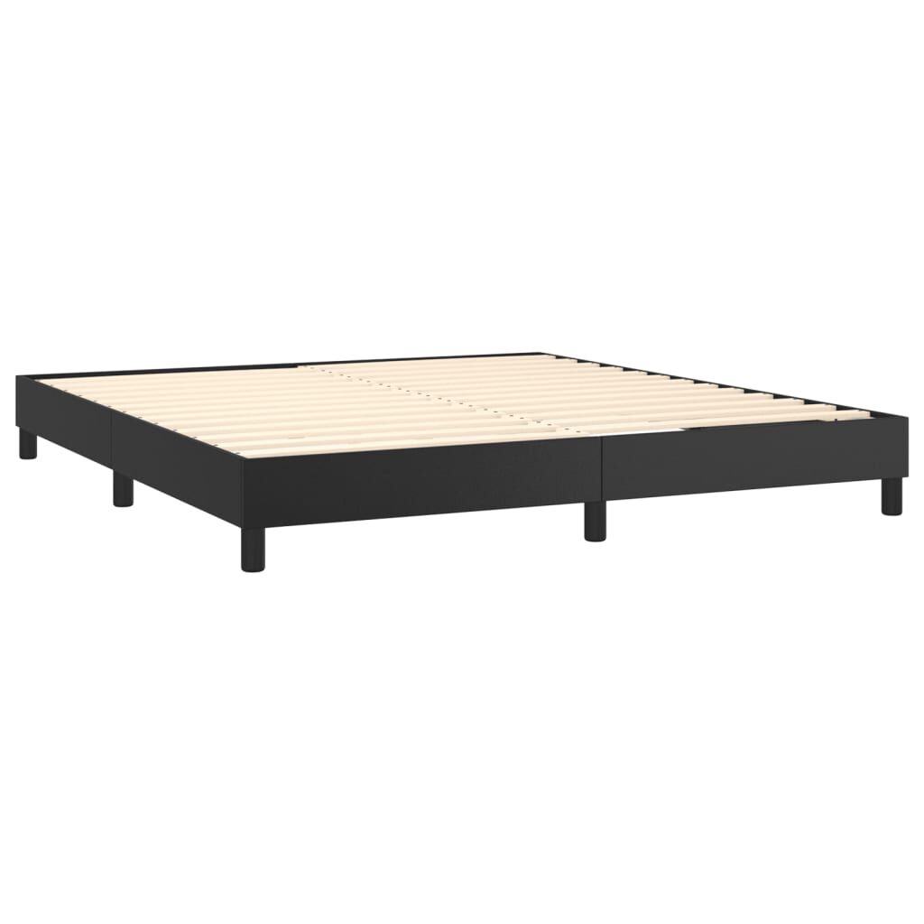 vidaXL Bed Frame without Mattress Black King Faux Leather (US Only)