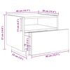 vidaXL Bedside Cabinet with LED Lights White 40x39x37 cm