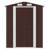 vidaXL Garden Shed Dark Brown 192x772x223 cm Galvanised Steel