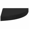 vidaXL Floating Corner Shelf Black 25x25x3.8 cm MDF
