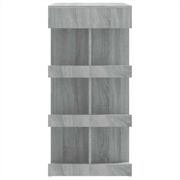 vidaXL Bar Table with Storage Rack Grey Sonoma 100x50x101.5 cm