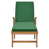 vidaXL Sun Lounger with Cushion Solid Teak Wood Green