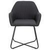 vidaXL Dining Chairs 4 pcs Black Fabric