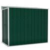 vidaXL Wall-mounted Garden Shed Green 118x194x178 cm Galvanised Steel