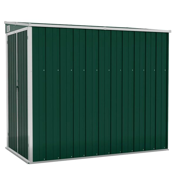 vidaXL Wall-mounted Garden Shed Green 118x194x178 cm Galvanised Steel