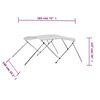 vidaXL 3 Bow Bimini Top White 183x140x137 cm