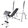 vidaXL Workout Bench with Weight Rack, Barbell and Dumbbell Set 120 kg