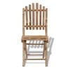 vidaXL Folding Garden Chairs 2 pcs Bamboo