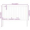 vidaXL Fence Panel Woerden with Posts Steel 1.7x0.75 m White