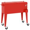 vidaXL Cooler Cart with Wheels Red 92x43x89 cm