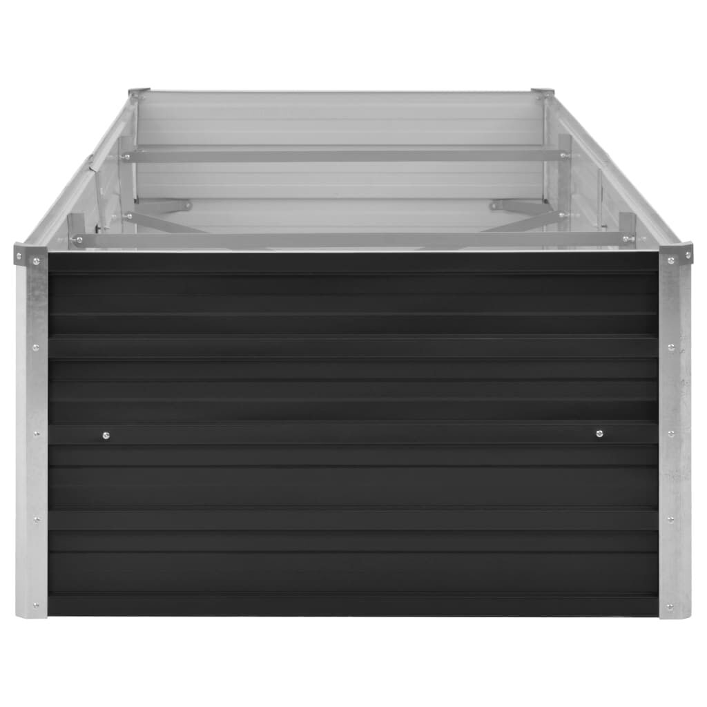 vidaXL Garden Raised Bed Anthracite 240x80x45 cm Galvanised Steel