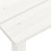 vidaXL Garden Adirondack Chair with Ottoman&Table Solid Fir Wood White