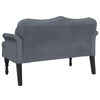 vidaXL Bench with Cushions Dark Grey 120.5x65x75 cm Velvet