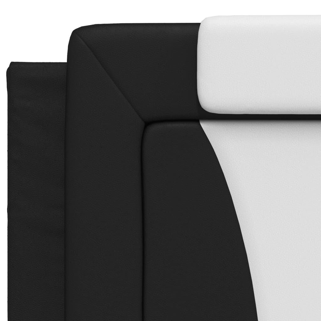 vidaXL Headboard Cushion Black and White 193 cm Faux Leather