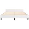 vidaXL Bed Frame without Mattress White Full Faux Leather