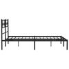 vidaXL Metal Bed Frame without Mattress with Headboard Black 135x190cm