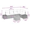 vidaXL Garden Sofa Set with Cushion 6 pcs Grey Poly Rattan