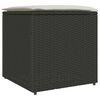 vidaXL Cushion Box with Storage Black 50 x 50 x 50 cm Poly Rattan