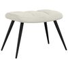 vidaXL Relaxing Chair with a Stool Cream White Velvet
