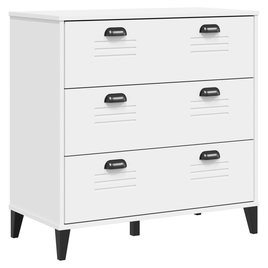 vidaXL Highboard VIKEN White 80x40x190 cm Solid Wood Pine