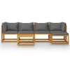 vidaXL 7 Piece Garden Lounge Set with Cushion Solid Acacia Wood