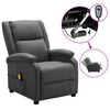 vidaXL Electric Massage Chair Anthracite Faux Leather