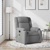 vidaXL Massage Recliner Chair Light Grey Fabric