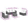vidaXL 8 Piece Garden Sofa Set with Cushions Black Poly Rattan