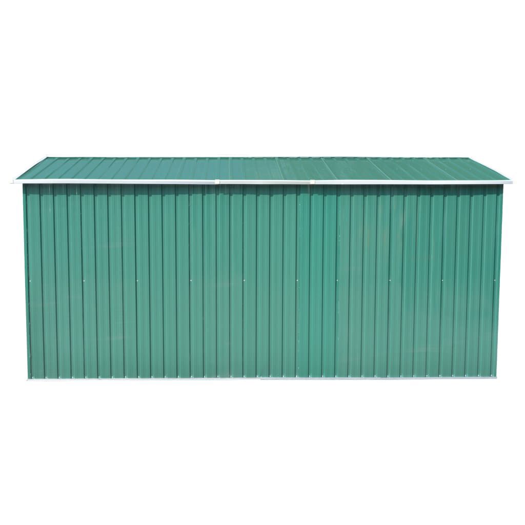 vidaXL Garden Shed 257x392x181 cm Metal Green