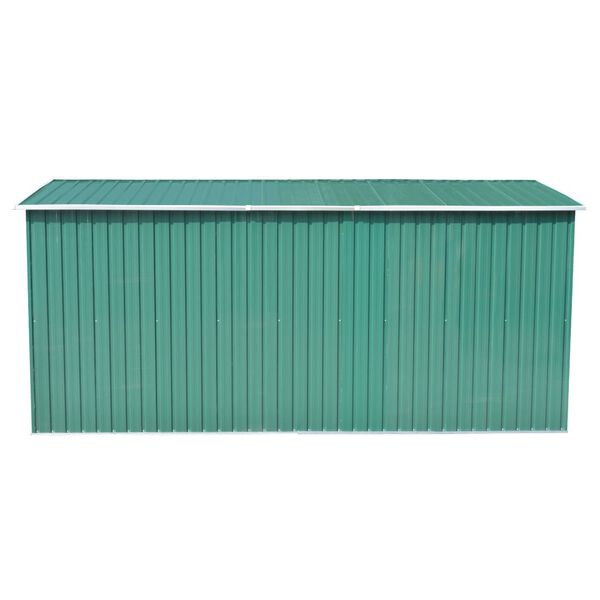 vidaXL Garden Shed 257x392x181 cm Metal Green
