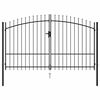 vidaXL Fence Gate Woerden Double Door with Spike Top 299.5x224.5 cm
