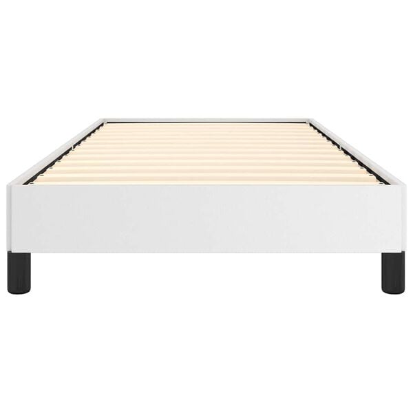 vidaXL Bed Frame without Mattress White 100x203 cm Twin XL Faux Leather