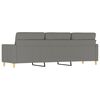 vidaXL 3-Seater Sofa Dark Grey 210 cm Fabric
