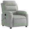 vidaXL Massage Recliner Chair Light Grey Velvet