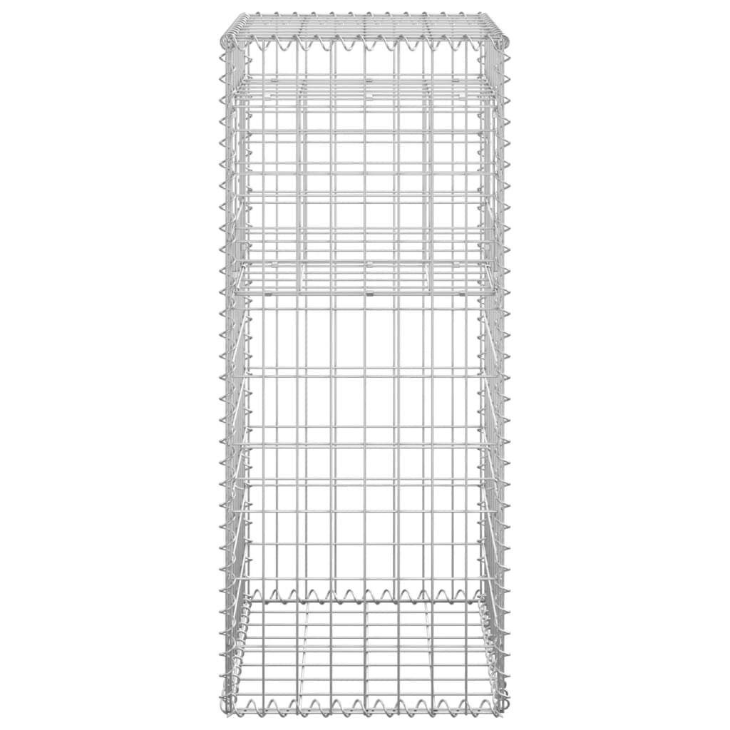 vidaXL Gabion Basket Posts 2 pcs 40x40x100 cm Iron