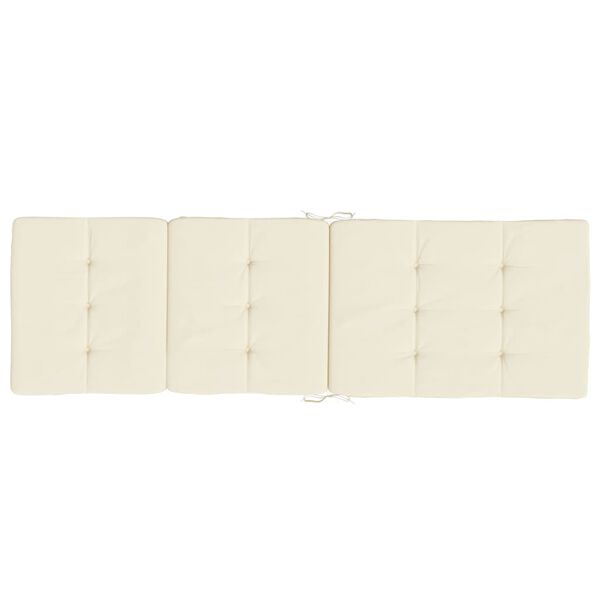 vidaXL Deck Chair Cushions 2 pcs Cream Oxford Fabric