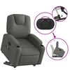 vidaXL Stand up Massage Recliner Chair Dark Grey Fabric