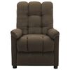 vidaXL Electric Recliner Chair Brown Fabric
