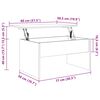 vidaXL Coffee Table Concrete Grey 80x50.5x41.5 cm Engineered Wood